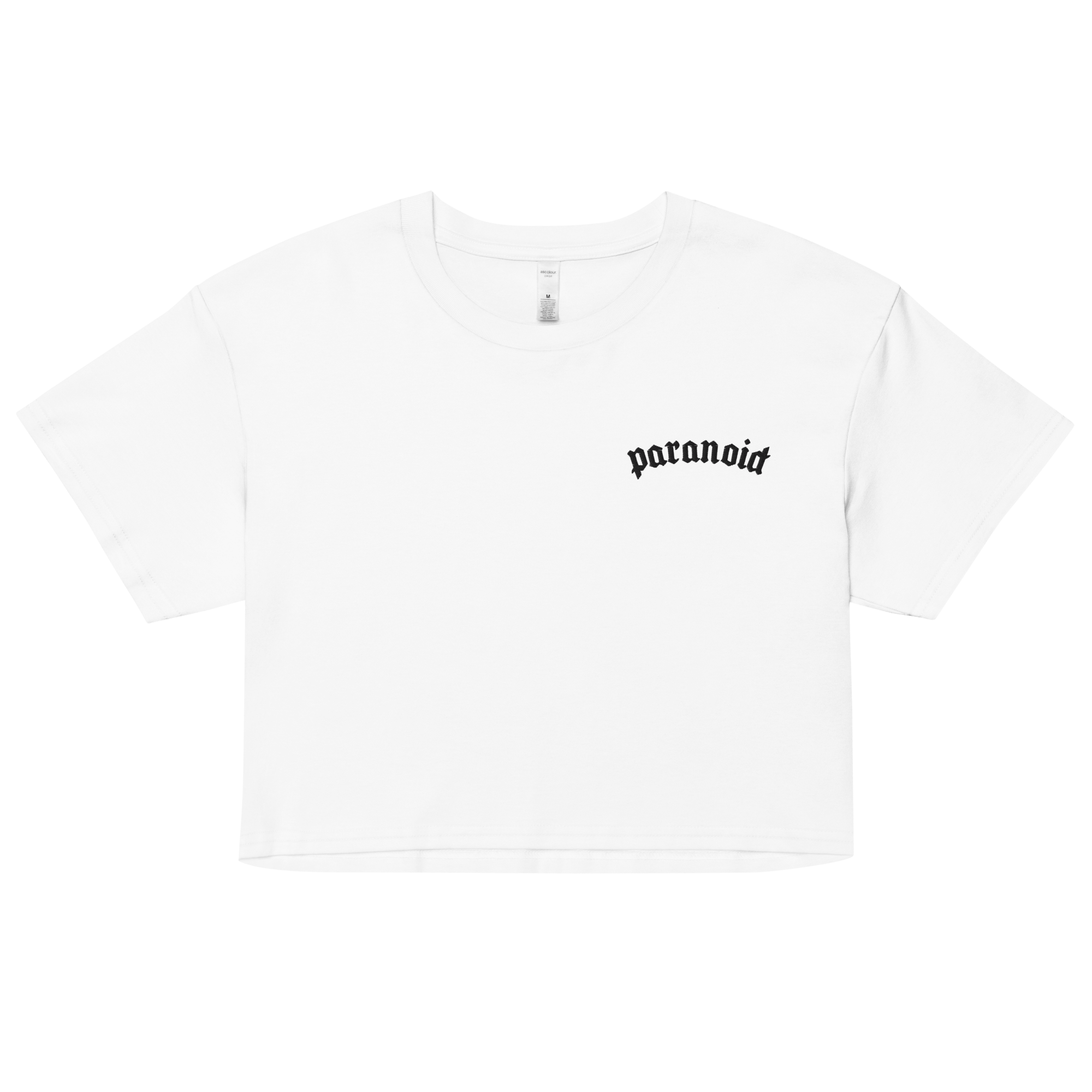 Paranoid Embroidered Crop Top