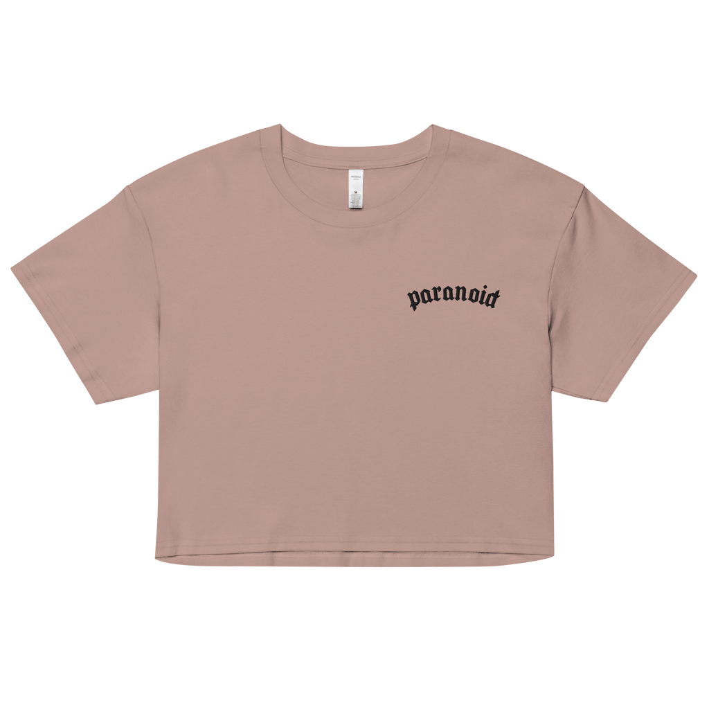 Paranoid Embroidered Crop Top