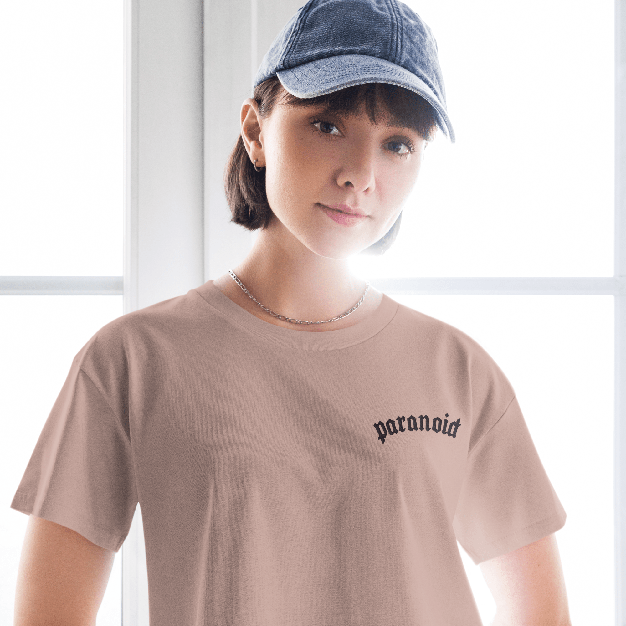 Paranoid Embroidered Crop Top