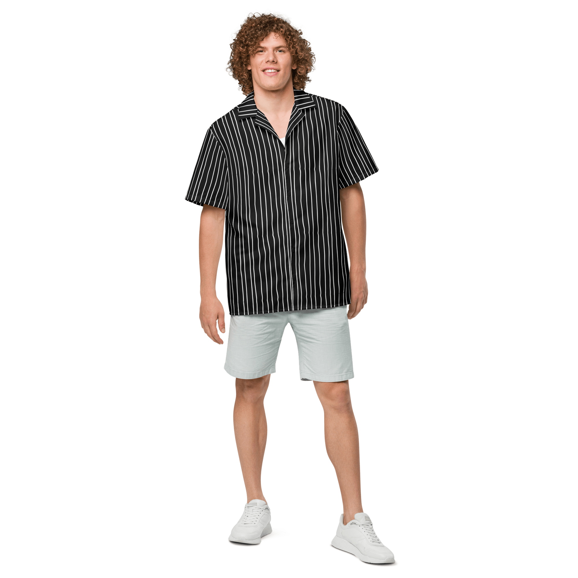 Unisex Pumpkin King Pinstripes Button-Up Shirt