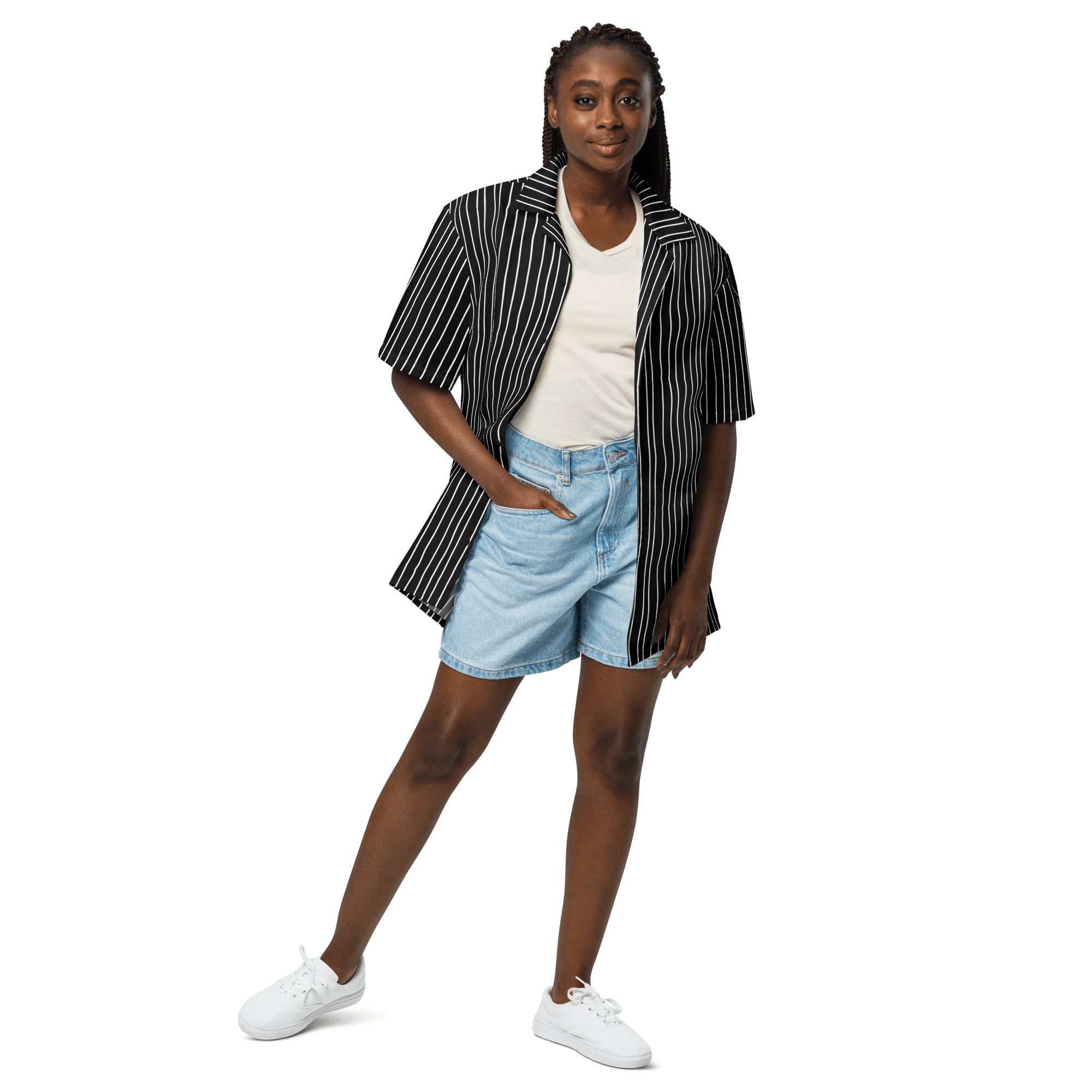 Unisex Pumpkin King Pinstripes Button-Up Shirt