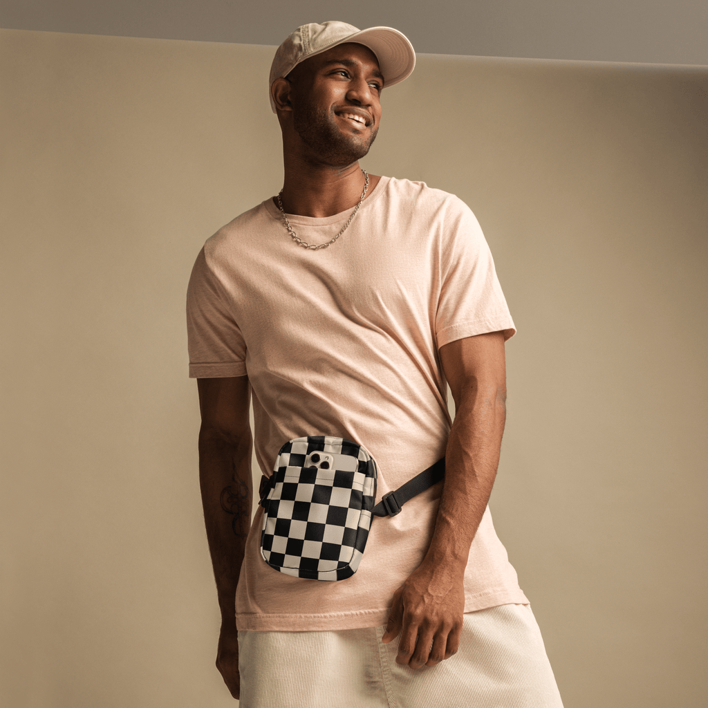 Retro Revival Checkerboard Crossbody Bag
