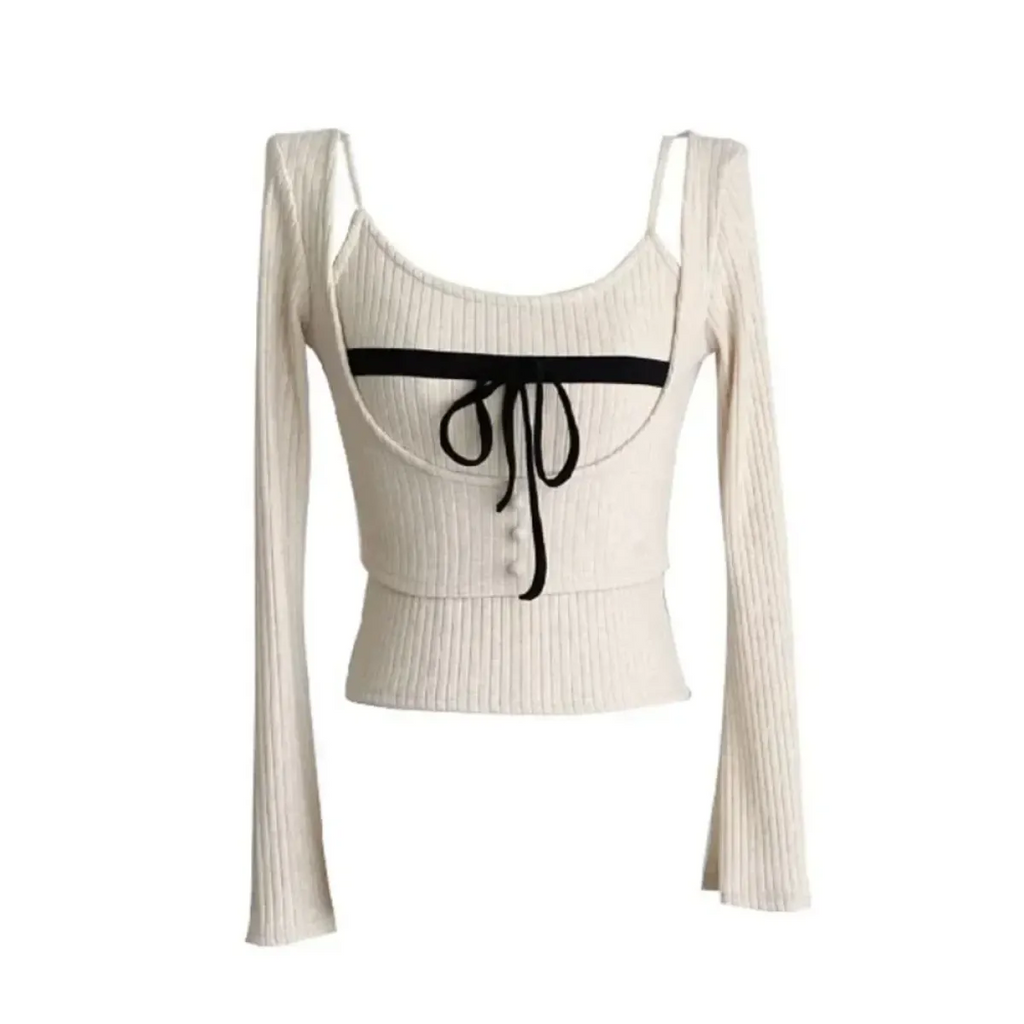 Ribbed Knit Two Piece Sweater