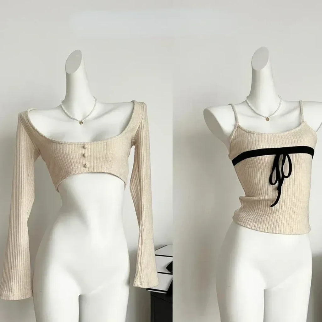 Ribbed Knit Two Piece Sweater