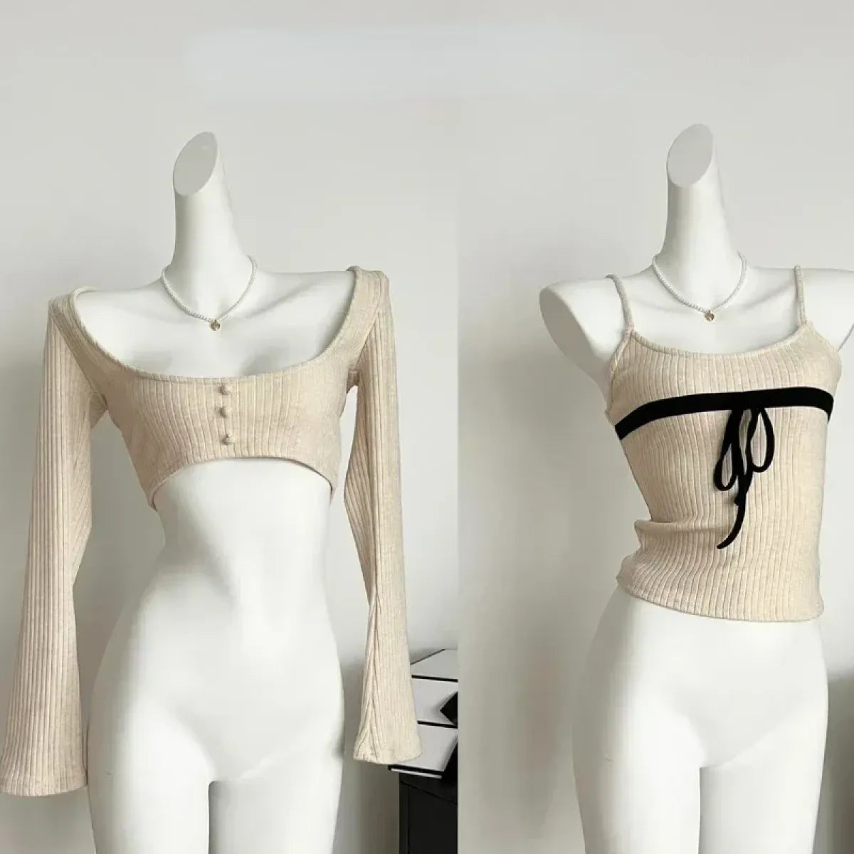 Ribbed Knit Two Piece Sweater