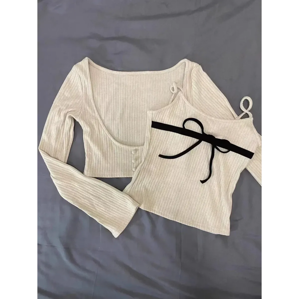 Ribbed Knit Two Piece Sweater