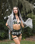 Silver Sequin Scarf