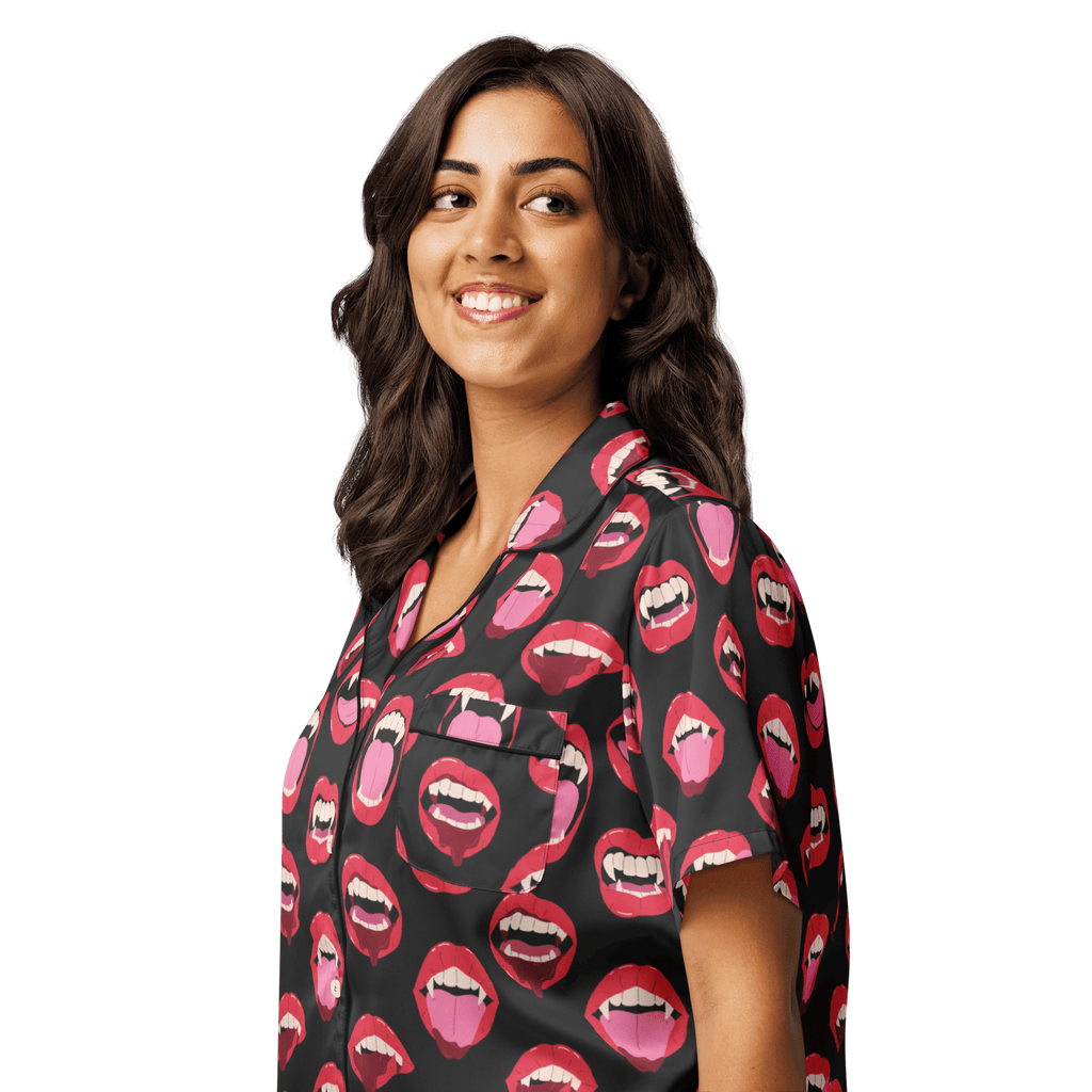 Vampire Kiss Silky Pajama Top