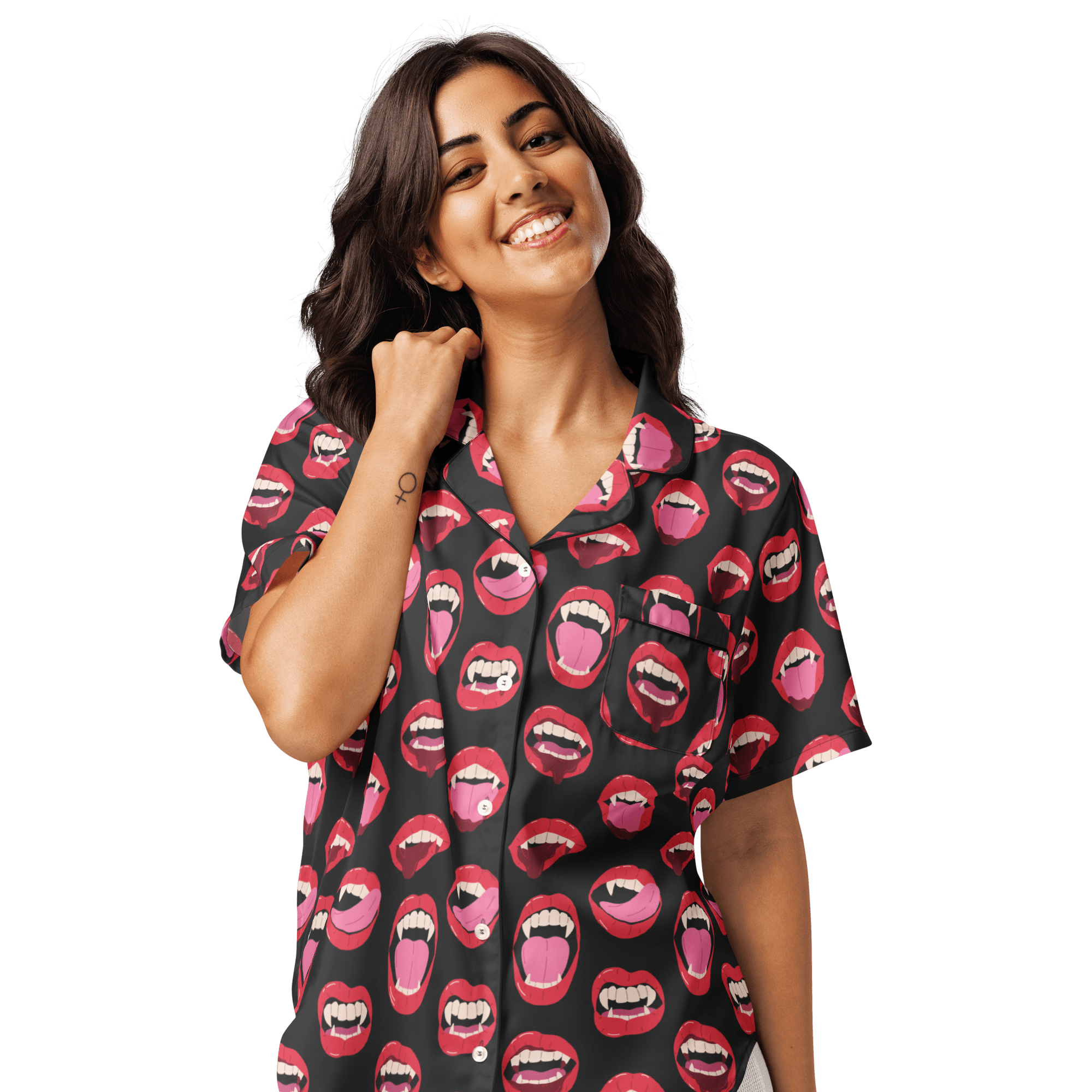 Vampire Kiss Silky Pajama Top