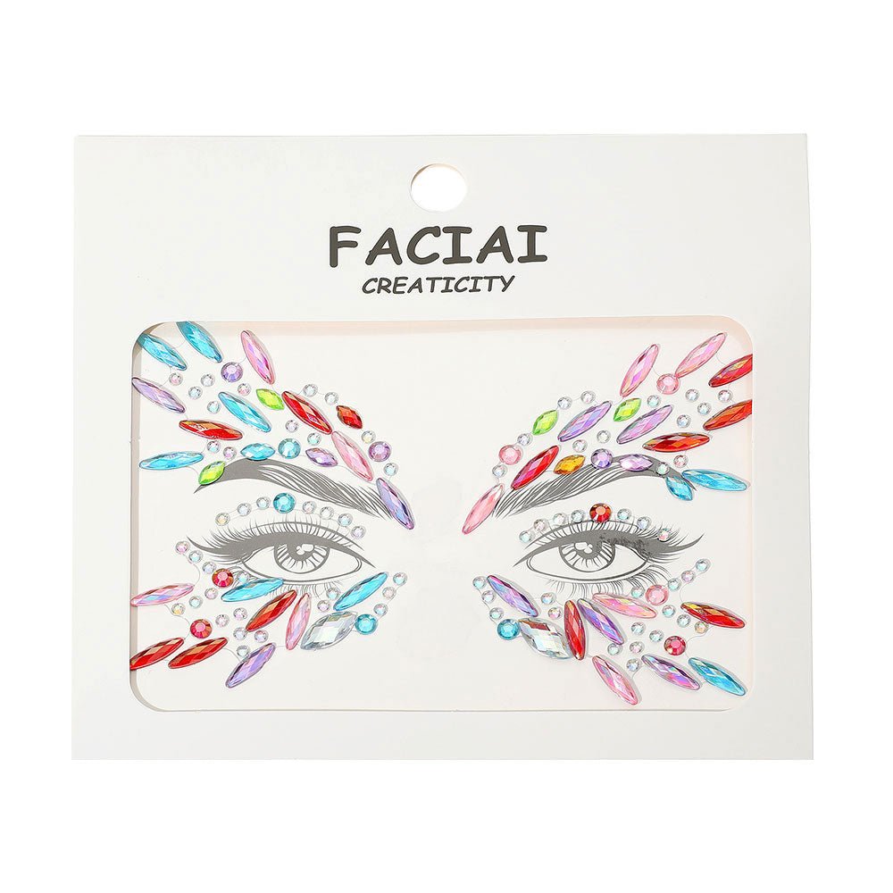 Vibrant Festival Eye Gem Stickers