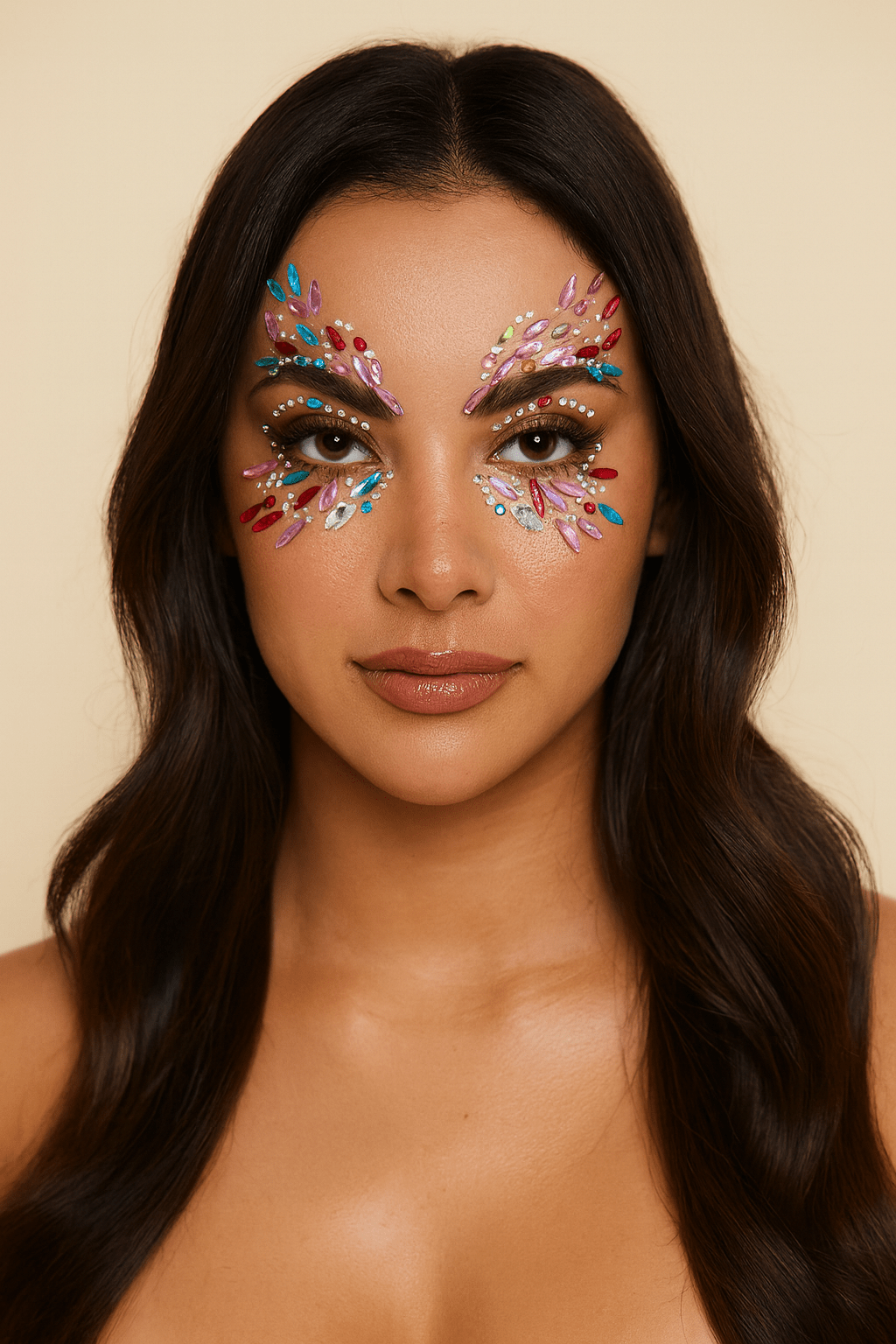 Vibrant Festival Eye Gem Stickers