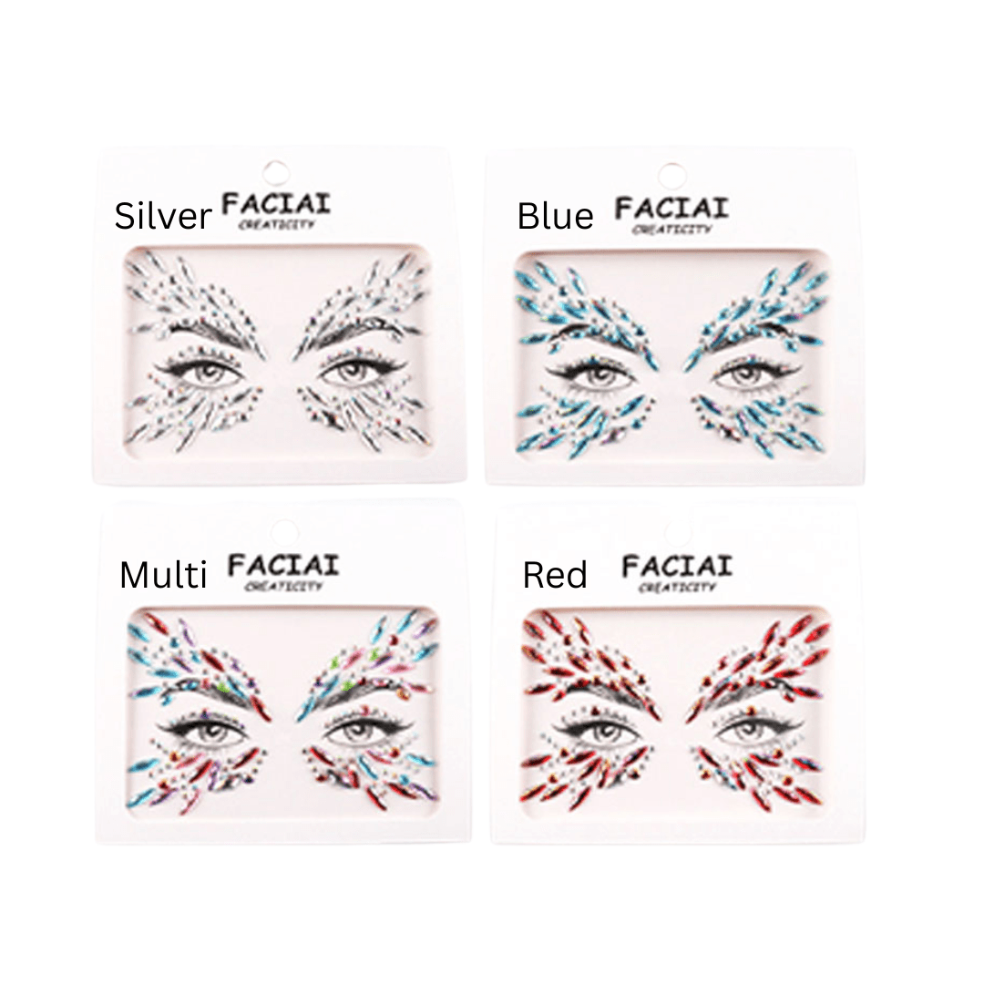 Vibrant Festival Eye Gem Stickers